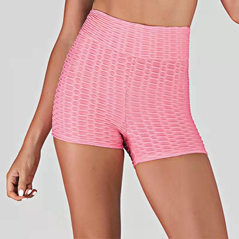 Yoga Shorts Jacquard Yoga Sports Hip-fitting Shorts - Stregactive