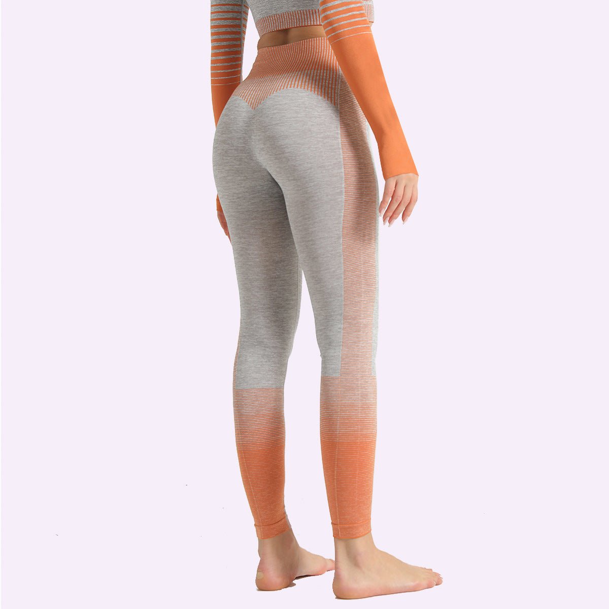 Fitness legging Striped Knitted High Waist - Stregactive