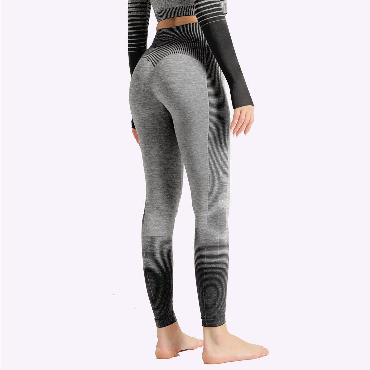 Fitness legging Striped Knitted High Waist - Stregactive