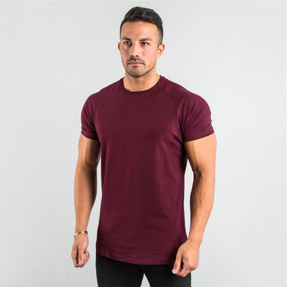 Fitness Sports Solid Color Short-Sleeved T-Shirt - Stregactive