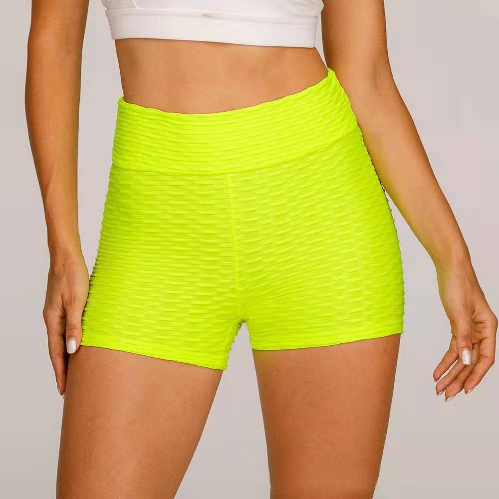 Yoga Shorts Jacquard Yoga Sports Hip-fitting Shorts - Stregactive