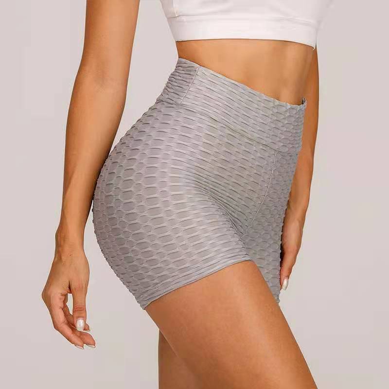 Yoga Shorts Jacquard Yoga Sports Hip-fitting Shorts - Stregactive